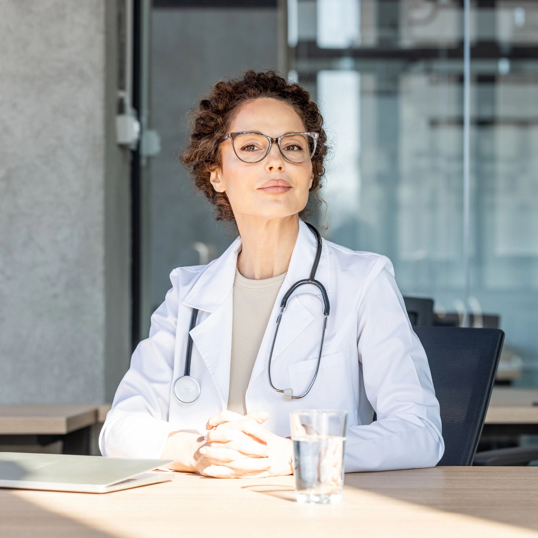 Portrait of a confident female doctor in a clinic