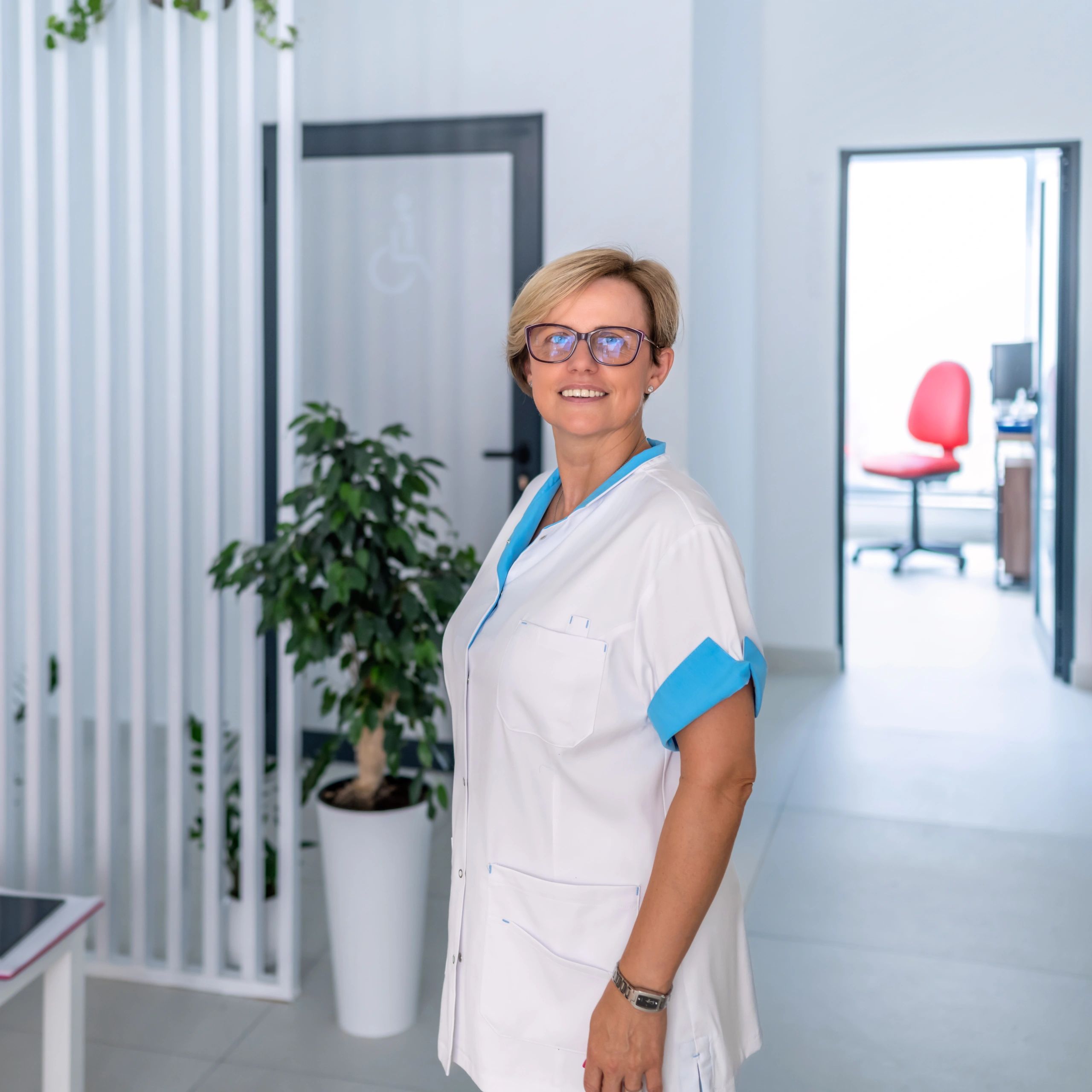 Portrait of a female nurse at a medical clinic